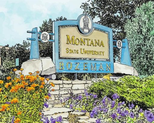 Montana State University Art 5D Diamond Painting