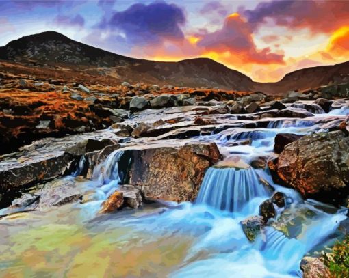 Mourne Mountains Landscape Diamond Painting