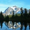 Mt Baker Lake Reflection Diamond Painting