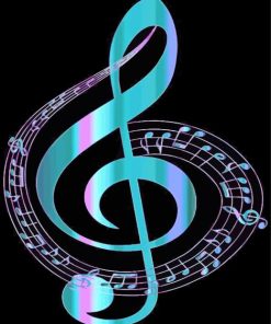 Musical Notes Illustration Diamond Painting