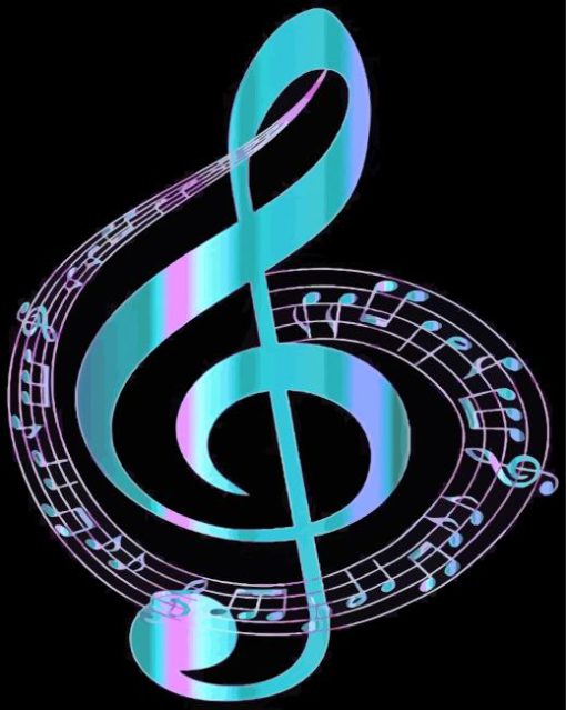 Musical Notes Illustration Diamond Painting