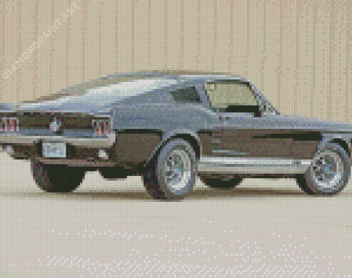 Mustang Car 1967 Engine Diamond Painting