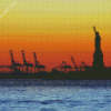 New York City Harbor Silhouette Diamond Painting