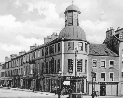 Old Black And White Cupar Street Diamond Painting