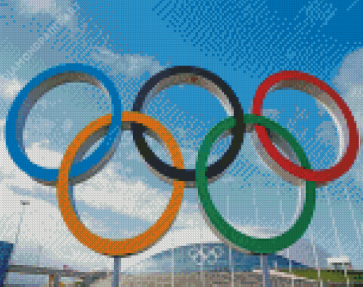 Olympic Rings Diamond Painting