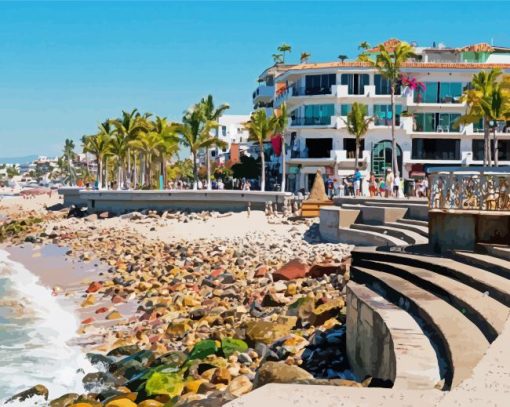 Puerto Vallarta Malecon Puerto Vallarta Diamond Painting