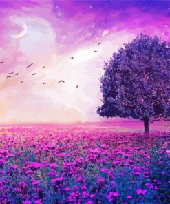 Purple Tree Diamond Painting