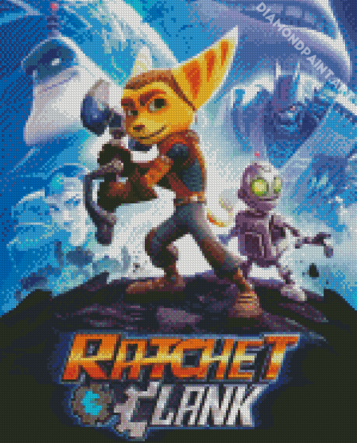 Ratchet And Clank Game Poster Diamond Painting