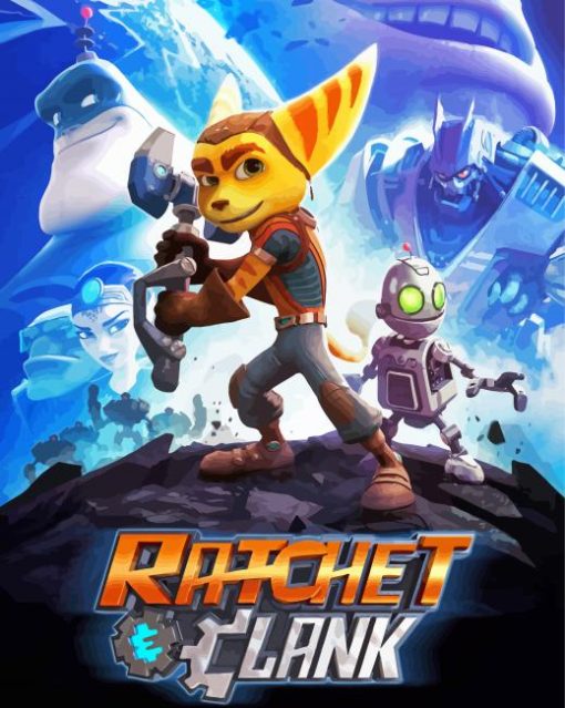 Ratchet And Clank Game Poster Diamond Painting