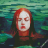 Red Hair Woman In Water Art Diamond Painting