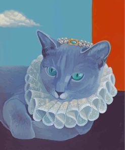 Royal Russian Blue Cat Diamond Painting