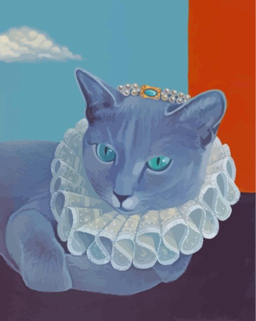 Royal Russian Blue Cat Diamond Painting