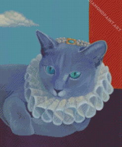 Royal Russian Blue Cat Diamond Painting