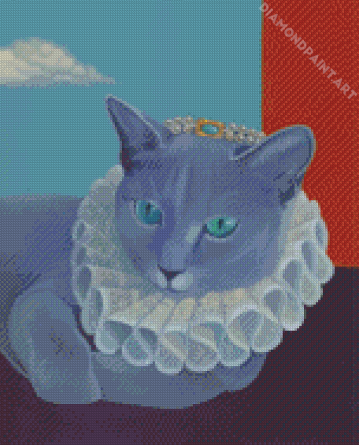 Royal Russian Blue Cat Diamond Painting