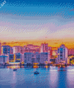 Sarasota Skyline Sunrise Time Diamond Painting