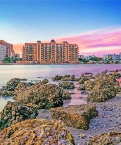 Sarasota Beach Rocks Diamond Painting