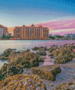 Sarasota Beach Rocks Diamond Painting