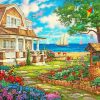 Sea Cottage Garden Diamond Painting