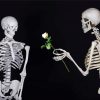 Skeleton Giving A Rose To Other One Diamond Painting