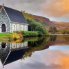 St Finbarrs Irish Oratory Sunset Diamond Painting