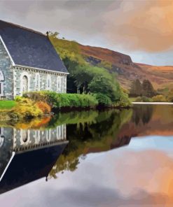 St Finbarrs Irish Oratory Sunset Diamond Painting