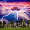 Stonehenge And Spaceship 5D Diamond Painting