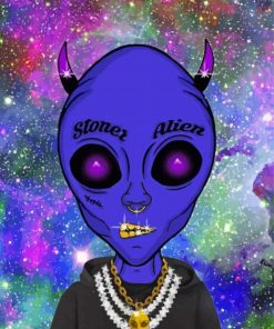 Stoner Alien Artwork Diamond Painting