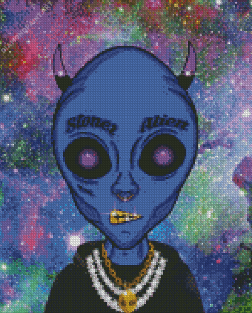 Stoner Alien Artwork Diamond Painting