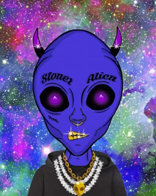 Stoner Alien Artwork Diamond Painting