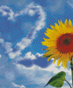 Sunflower And Heart Cloud Diamond Painting