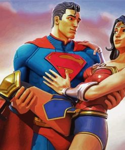 Superman And Wonder Woman Diamond Painting