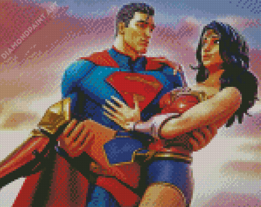 Superman And Wonder Woman Diamond Painting