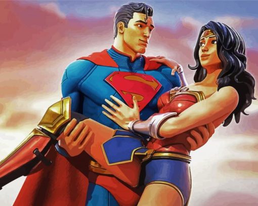 Superman And Wonder Woman Diamond Painting