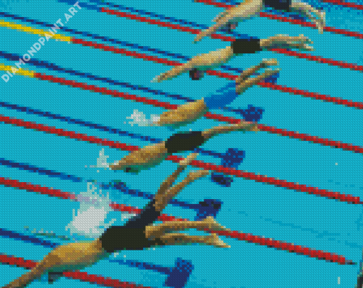 Swimming Competition Pool 5D Diamond Painting