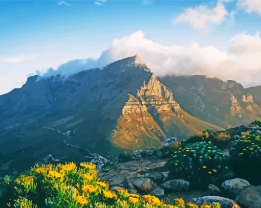 Table Mountain National Park South Africa Diamond Painting