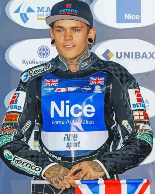 Tai Woffinden Speedway Rider Diamond Painting