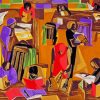 The Library By Jacob Lawrence Diamond Painting