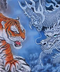 Tiger And Dragon Art Diamond Painting