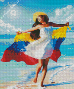 Venezuelan Girl In Beach Diamond Painting