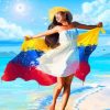 Venezuelan Girl In Beach Diamond Painting