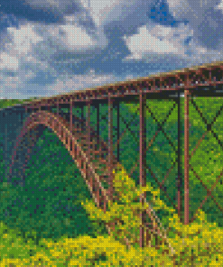 West Virginia New River Gorge Bridge Diamond painting