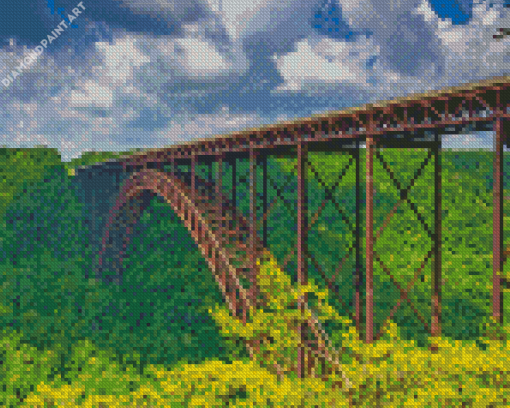 West Virginia New River Gorge Bridge Diamond painting