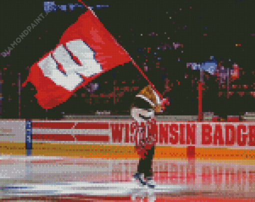 Wisconsin Badgers Hockey Diamond Painting