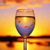 Wonderful Sunset Through Glass Diamond Painting