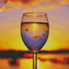 Wonderful Sunset Through Glass Diamond Painting