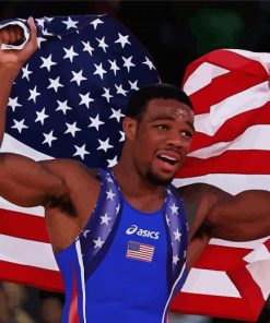 Wrestler Jordan Burroughs Diamond Painting