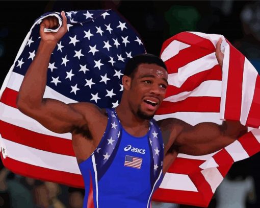 Wrestler Jordan Burroughs Diamond Painting