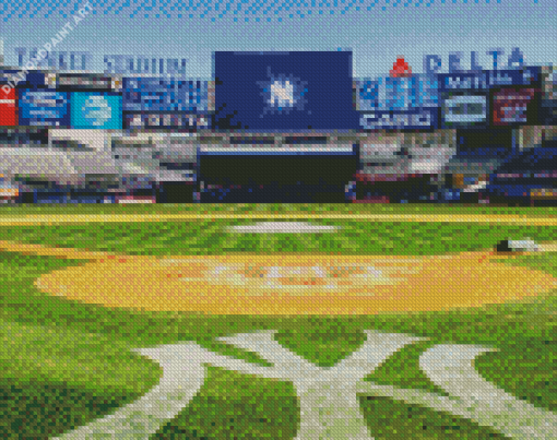 Yankee Stadium On Field Diamond painting