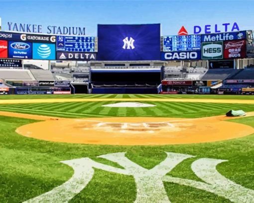 Yankee Stadium On Field Diamond painting