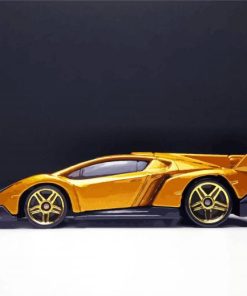 Yellow Hot Wheels Diamond painting